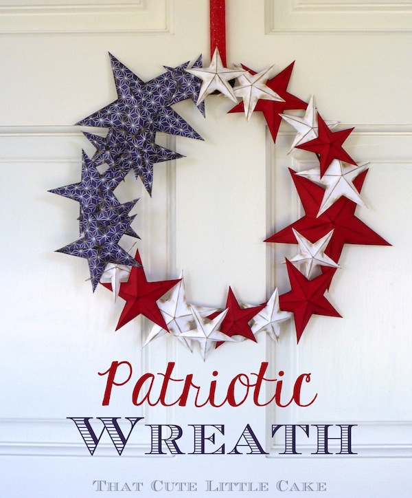 15 Great DIY 4th Of July Wreaths (Part 1) - DIY 4th Of July Wreaths, DIY 4th Of July Wreath, 4th Of July Wreaths, 4th of July Wreath, 4th of July diy wreath