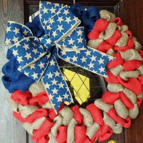 15 Great DIY 4th Of July Wreaths (Part 2) - Patriotic DIY 4th Of July Decor Ideas, DIY 4th Of July Wreaths, DIY 4th Of July Wreath