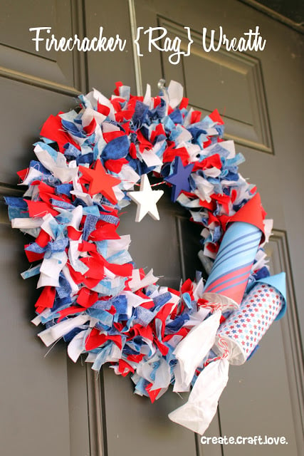 15 Great DIY 4th Of July Wreaths (Part 2) - Patriotic DIY 4th Of July Decor Ideas, DIY 4th Of July Wreaths, DIY 4th Of July Wreath