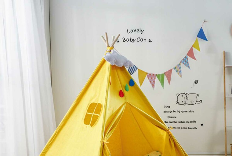 Help Your Kid Become More Creative: Build A Tent For Him! - tent, poles, kids, fabric, creative, build