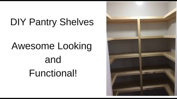 10 Genius Ideas for Building a Pantry Shelves - shelves, Pantry Shelves, Pantry Organization, Kitchen Pantry Ideas, diy shelves, diy Pantry Shelves