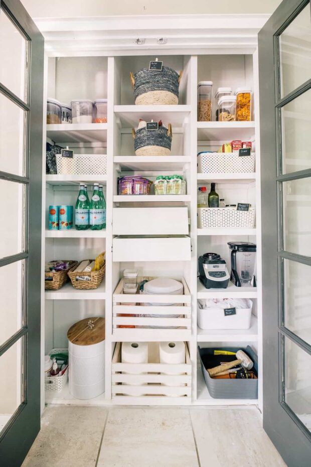 10 Genius Ideas for Building a Pantry Shelves - shelves, Pantry Shelves, Pantry Organization, Kitchen Pantry Ideas, diy shelves, diy Pantry Shelves