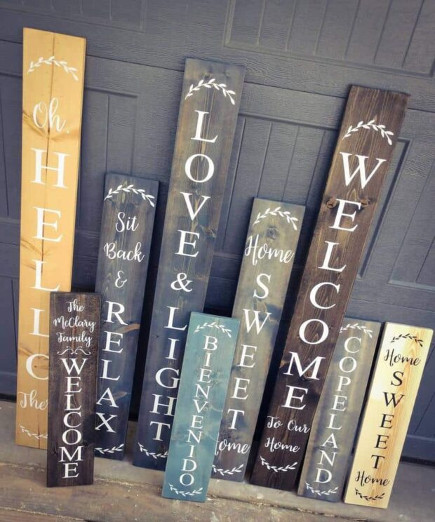 DIY Welcome Signs for Your Front Porch - diy welcome signs, diy welcome sign