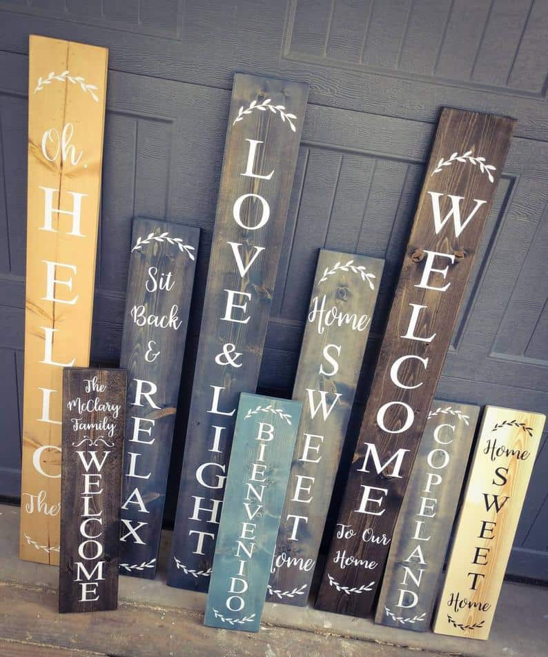 DIY Welcome Signs for Your Front Porch