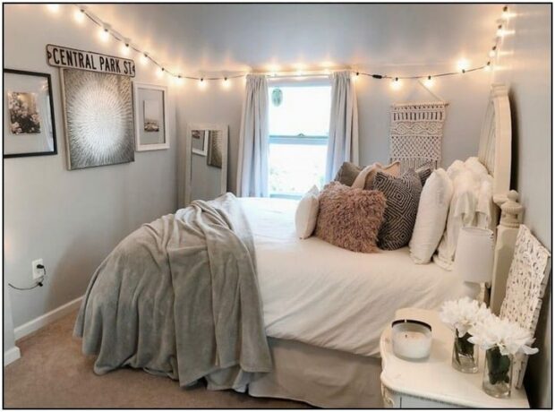 13 DIY Ways to Decorate your Bedroom With String Lights - String Lights DIY Ideas, string lights, diy String Lights