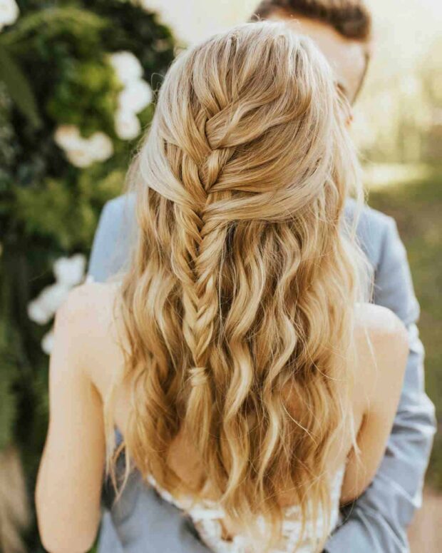 10 Romantic Wedding Hairstyles for Long Hair - Wedding Hairstyles for Long Hair, wedding hairstyle, Romantic Wedding Hairstyles for Long Hair, Romantic Wedding Hairstyles, fairytale wedding hairstyle