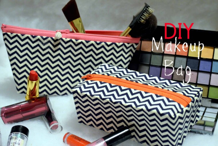 12 Adorable DIY Makeup Bags - DIY Makeup Bags, DIY Makeup Bag, DIY bags