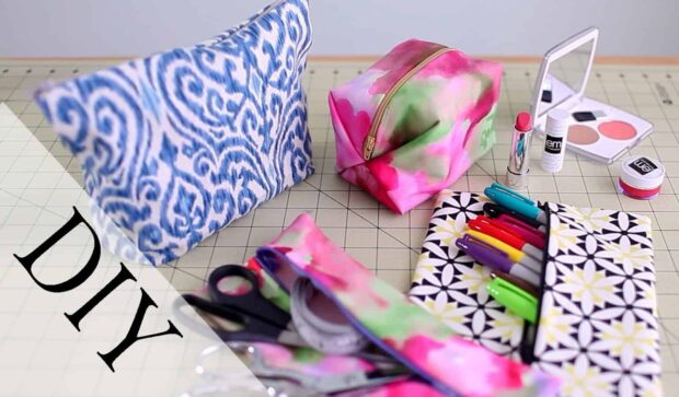 12 Adorable DIY Makeup Bags - DIY Makeup Bags, DIY Makeup Bag, DIY bags