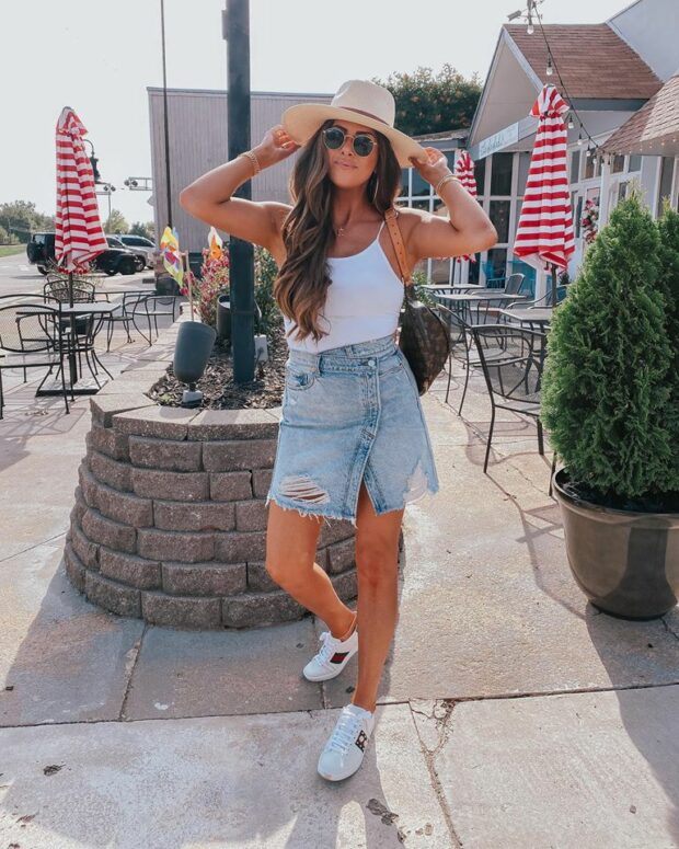 Summer Staple The Best Denim Shorts and Skirts Outfit Ideas