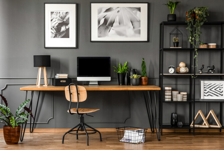 7 Ways to Spruce Up Your Home Office for Productivity - spruce up, productivity, inspiration, houseplants, Home office, furniture, equipment, desk room, art