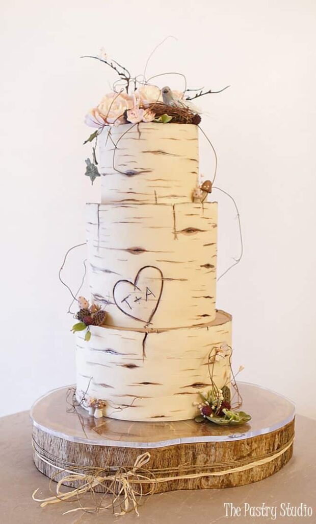 13 Best Wood Effect Cake Recipes and Ideas - Wood Effect Cake, Wood Effect, Wedding Cake, rustic wedding decoration, cake ideas