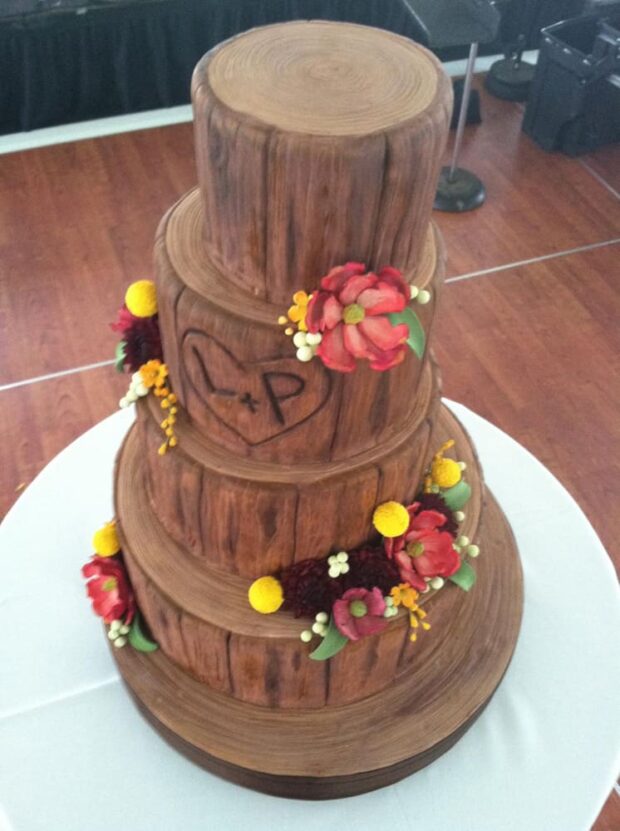 13 Best Wood Effect Cake Recipes and Ideas - Wood Effect Cake, Wood Effect, Wedding Cake, rustic wedding decoration, cake ideas