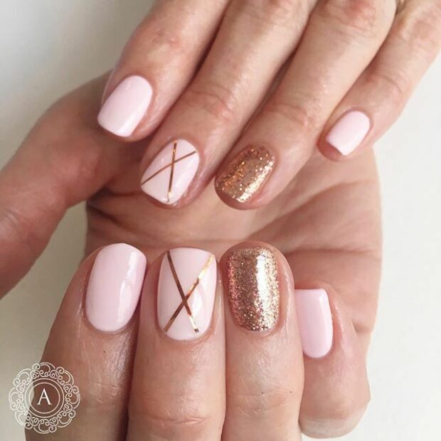 Gorgeous Rose Gold Nail Art Designs - rose nail art, Rose Gold Nail Art, Rose Gold, Nail Art, amazing nail art