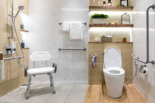 Safe And Stylish: 4 Accessible Bathroom Swaps For Seniors - Stylish, seniors, safe, organize, clutter, bathroom