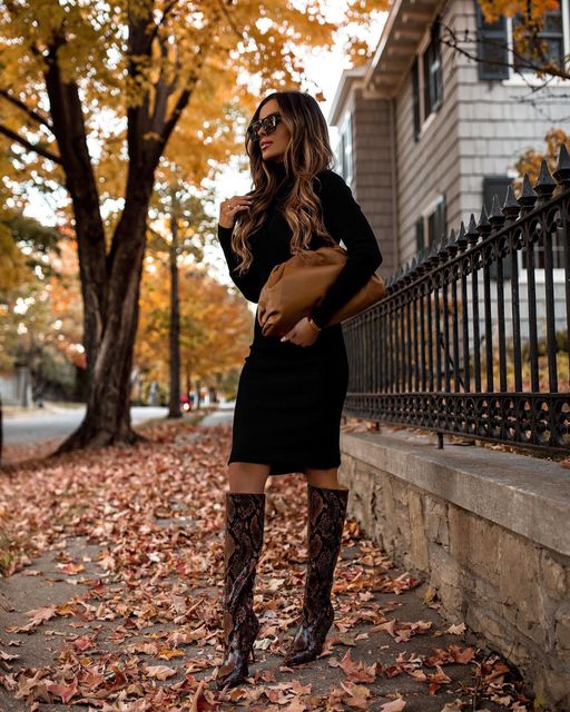15 Fall Dress Outfits That Are So Chic - Fall Dress Outfits, fall dress outfit ideas, Fall Dress Outfit, Early-Fall Dress Outfit Ideas