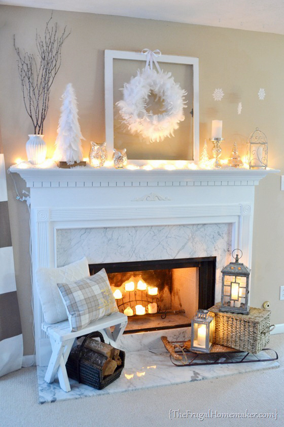 Winter Fireplace Mantel Decorating Ideas - winter mantel, Winter Fireplace Mantel Decorating Ideas, Winter Fireplace Mantel, Mantel Decorating Ideas