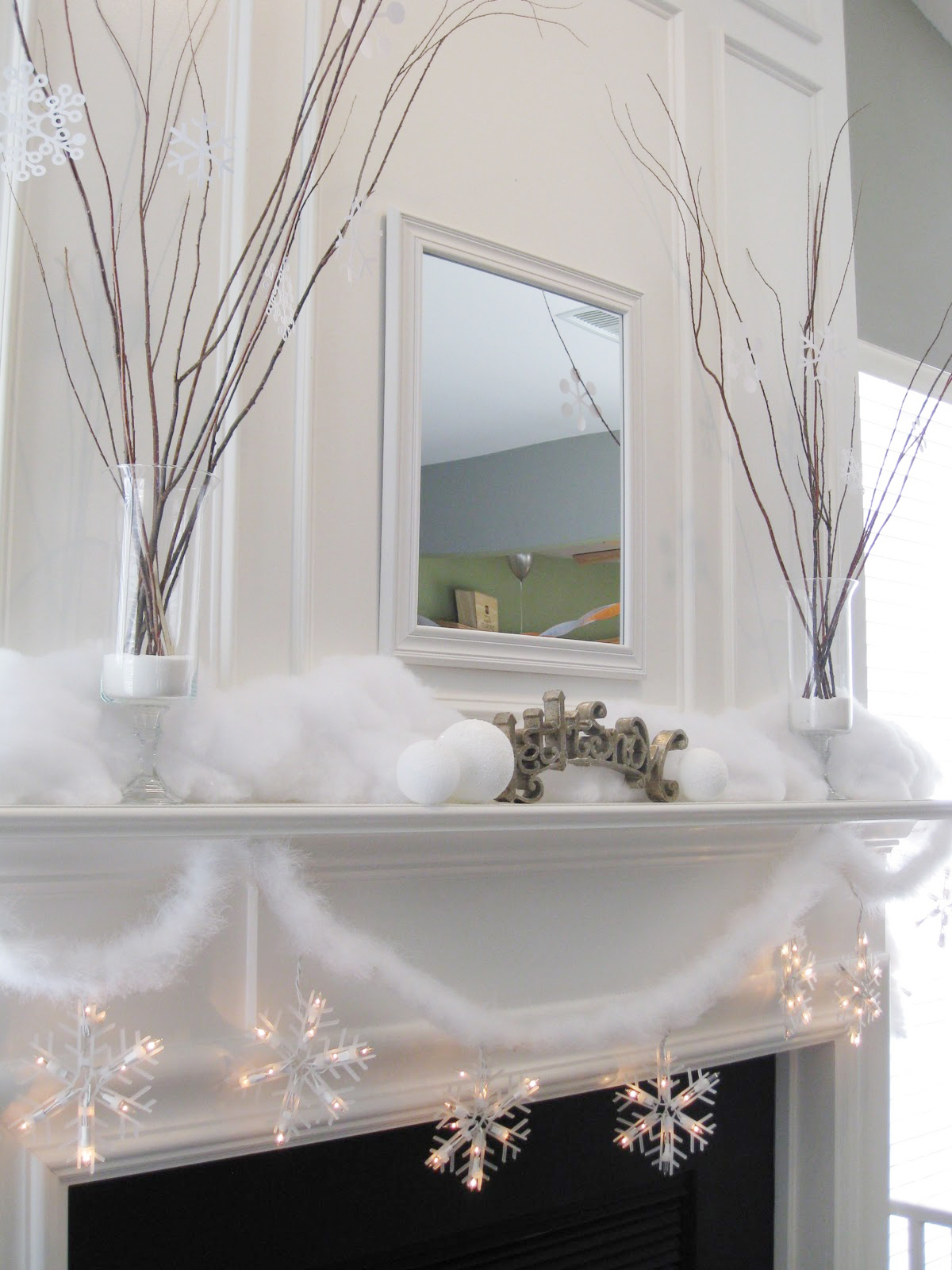 Winter Fireplace Mantel Decorating Ideas