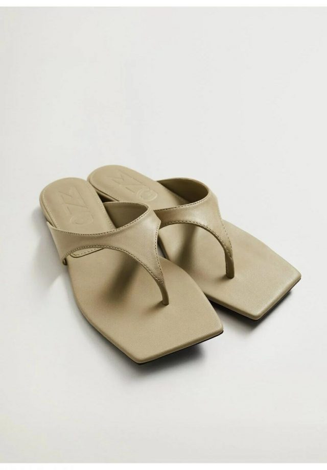 branded flat sandals