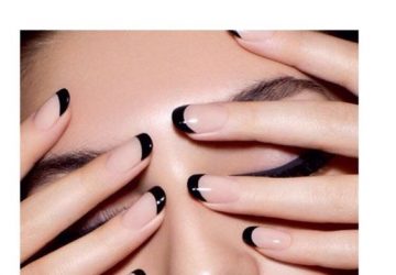 An Elegant & Shiny Black French Manicure For Halloween Day - style motivation, style, nails, Halloween manicure, French manicure, fashion style, fashion moments, fashion, everyday nails, black French manicure