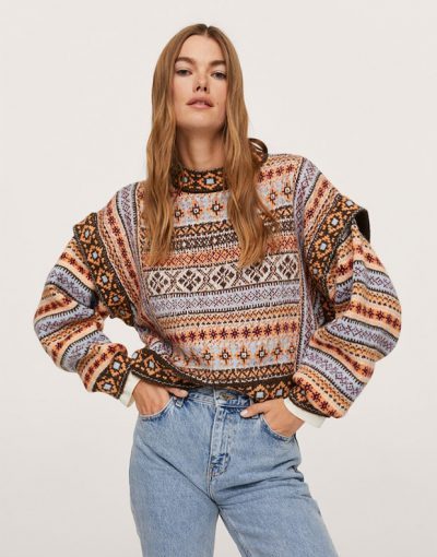 Jacquard-Style Sweater Is The New Garment Of Desire Of The Moment - sweaters. jacquard-style sweaters, style motivation, style, fashion style, fashion