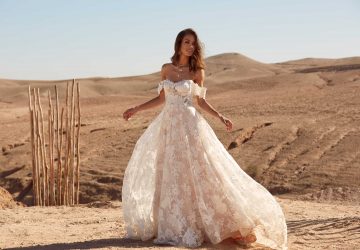 Six Unique Bridal Looks - weddings, wedding dress, short, fashion, bride, bridal two piece, bridal look, blue, Black, Ball Gown wedding dresses, a cape