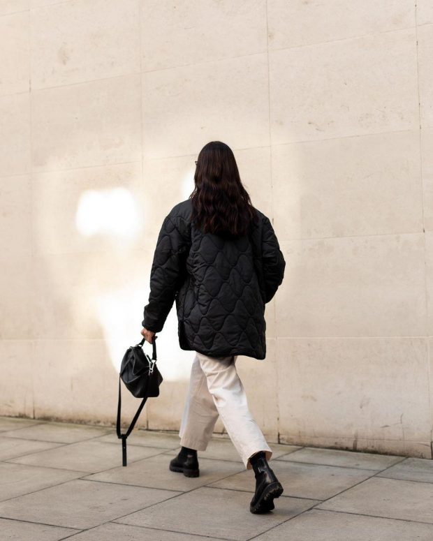 wear brown boots with black pants