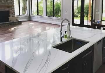 White Quartz with Black Veins: Countertop Design Ideas - quartz, kitchen, countertop