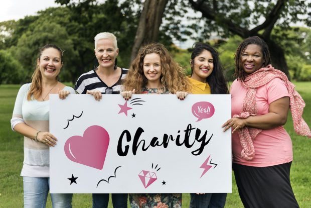 Charity Donation Heart Graphic Concept Charity Donation Heart Graphic Concept