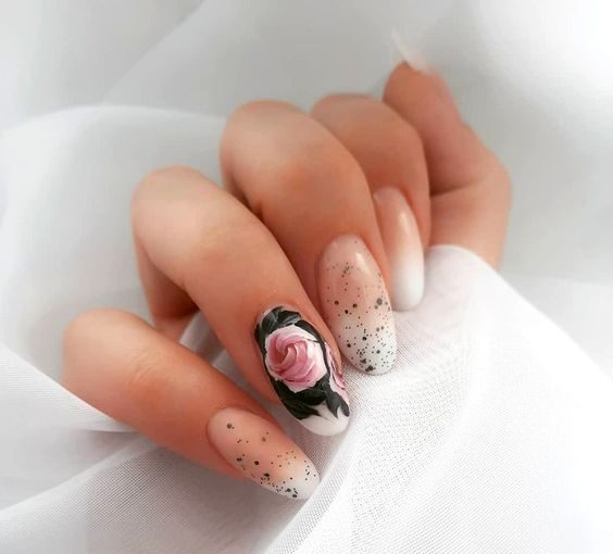 Nail design ideas of Rose Manicure - style motivation, style, rose manicure, nails, manicure, fashion style, fashion motivation, fashion, beauty