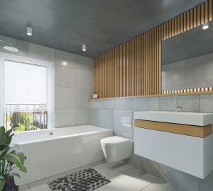 How To Combine Modern And Traditional In A Bathroom Setting - wooden floors, wallpaper, interior design, bathroom