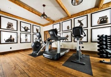 10 Examples of Home Gym Design - wall unit, vintage, rustic, modular, luxury, industrial, home gym, home design, compound, basement