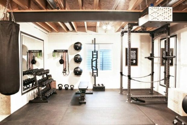 10 Examples of Home Gym Design - wall unit, vintage, rustic, modular, luxury, industrial, home gym, home design, compound, basement