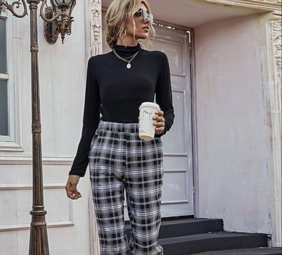 Creating Sophisticated Looks with Checkered Trousers Creating Sophisticated Looks with Checkered Trousers - woman outfit, checkered trousers outfits, checkered trousers