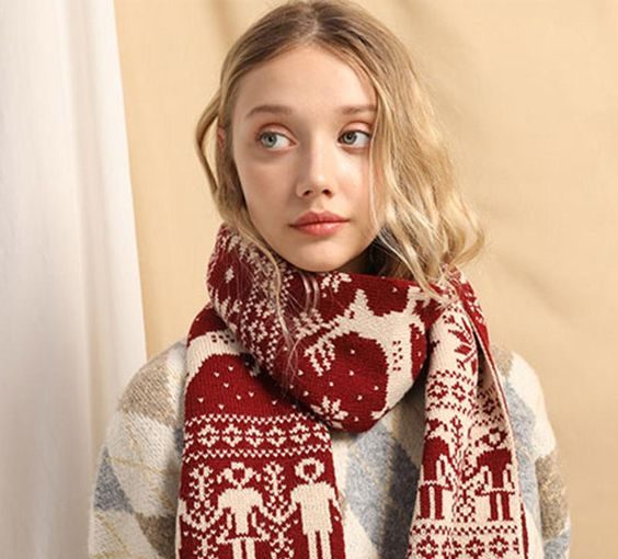 Must-Have Christmas Scarves for Every Winter Wardrobe - winter scarves, winter outfit, christmas scarves