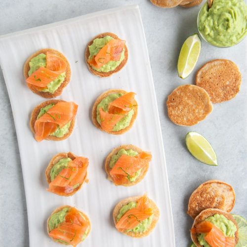 Avocado-Salmon Canapés That Steal the Christmas Show - salmon-avocado canapes, canapes recipe