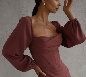 Get a Sculptural Silhouettes with the Beauty of Draped Midi Dresses - women fashion, Dresses, draped midi dresses, draped dresses